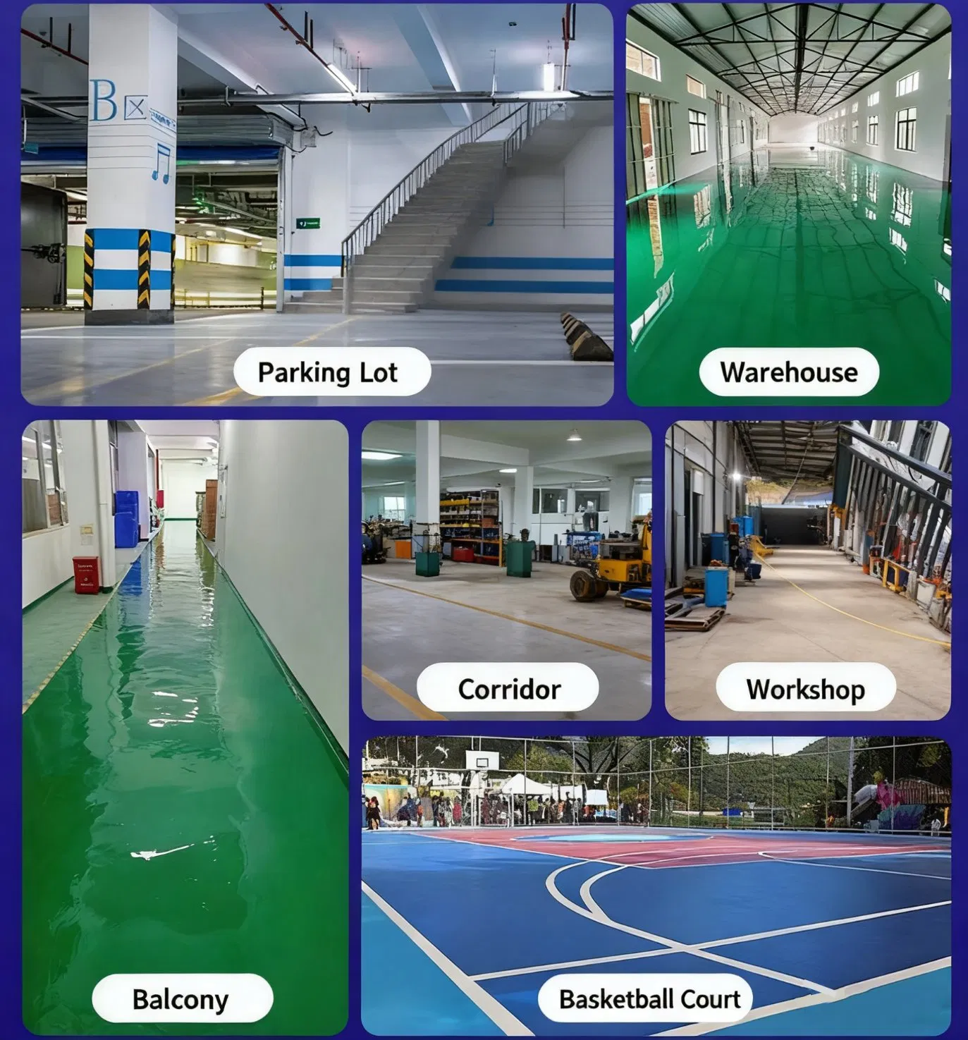 CAS 110-01-9 Dust-Proof Epoxy Floor Paint for Warehouse Factory Concrete Environment