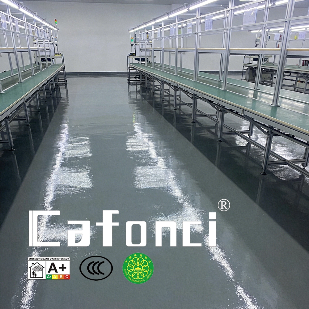 cafonci  Weather-Resist Semi-Matte Epoxy Colored Sand Floor Paint for Commercial Spaces