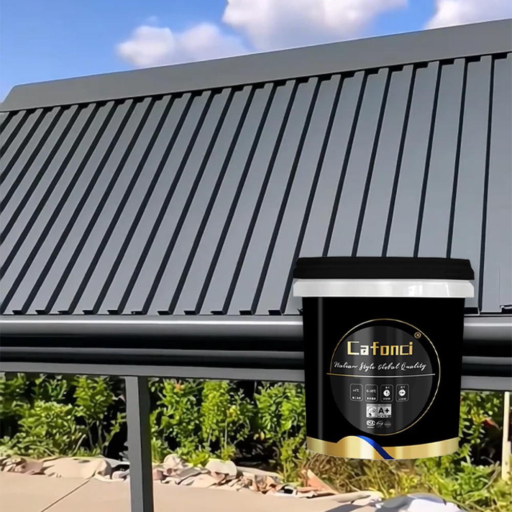 China Commercial House Exterior Metal Steel Shed Repair Waterproof Acrylic Red Roof Paint Coating Factory