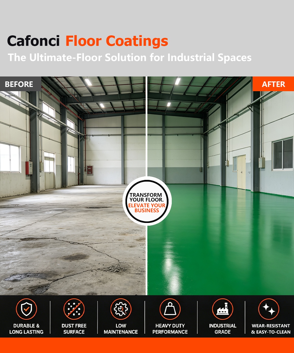 Cafonci Economical Thin-coat Water-based Epoxy Floor Coating(Image5)