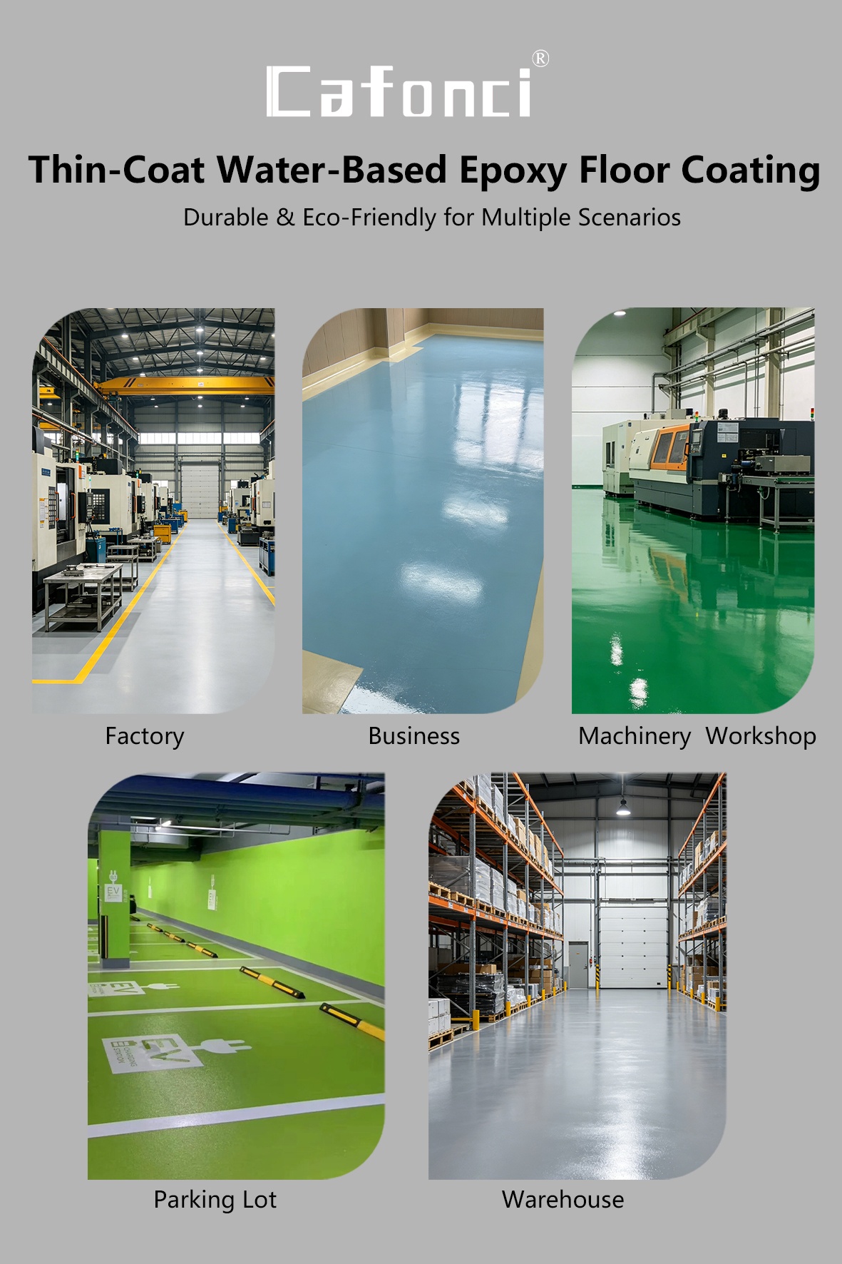 Cafonci Thin-coat Water-based Epoxy Floor Coating(Image3)