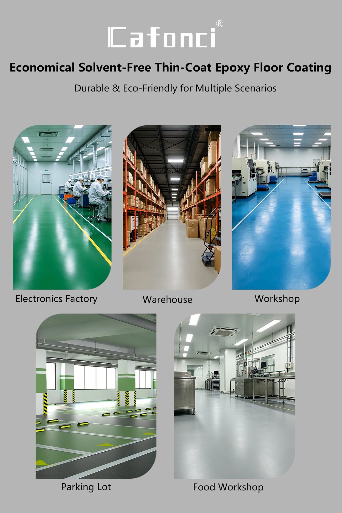 Cafonci Epoxy Floor Coating Economical Solvent-free Thin-coat(Image3)